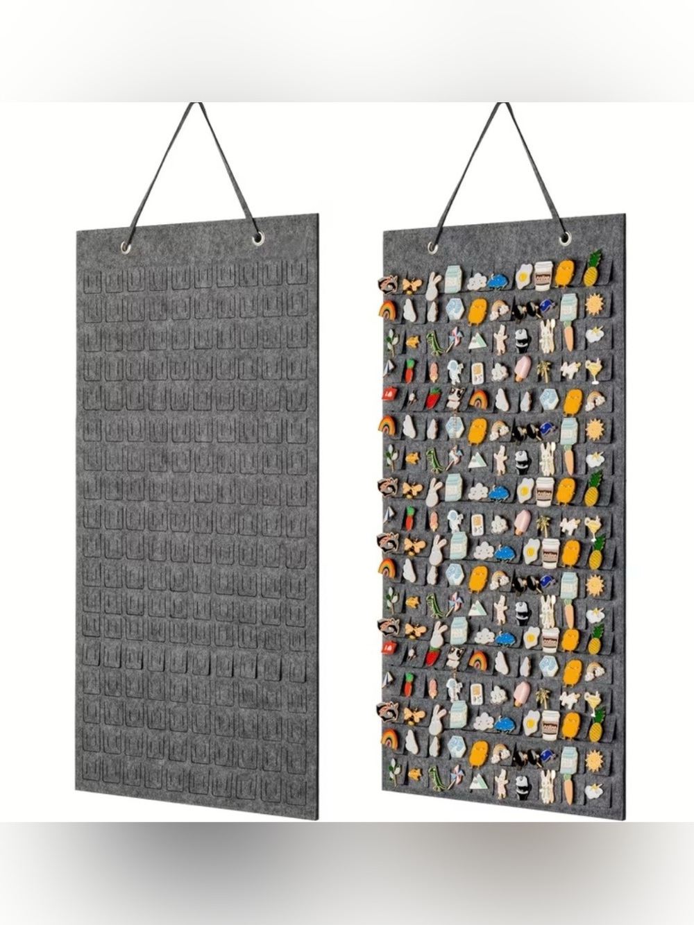 Felt Hanging Pin Display Organizer - Dark Gray NEW
